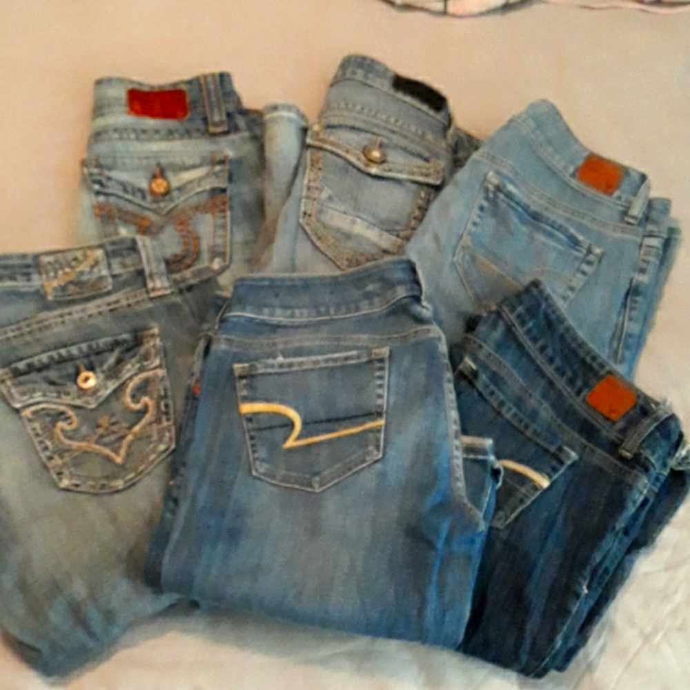 6 pair bundle of Big Star, Daytrip, and American Eagle jeans